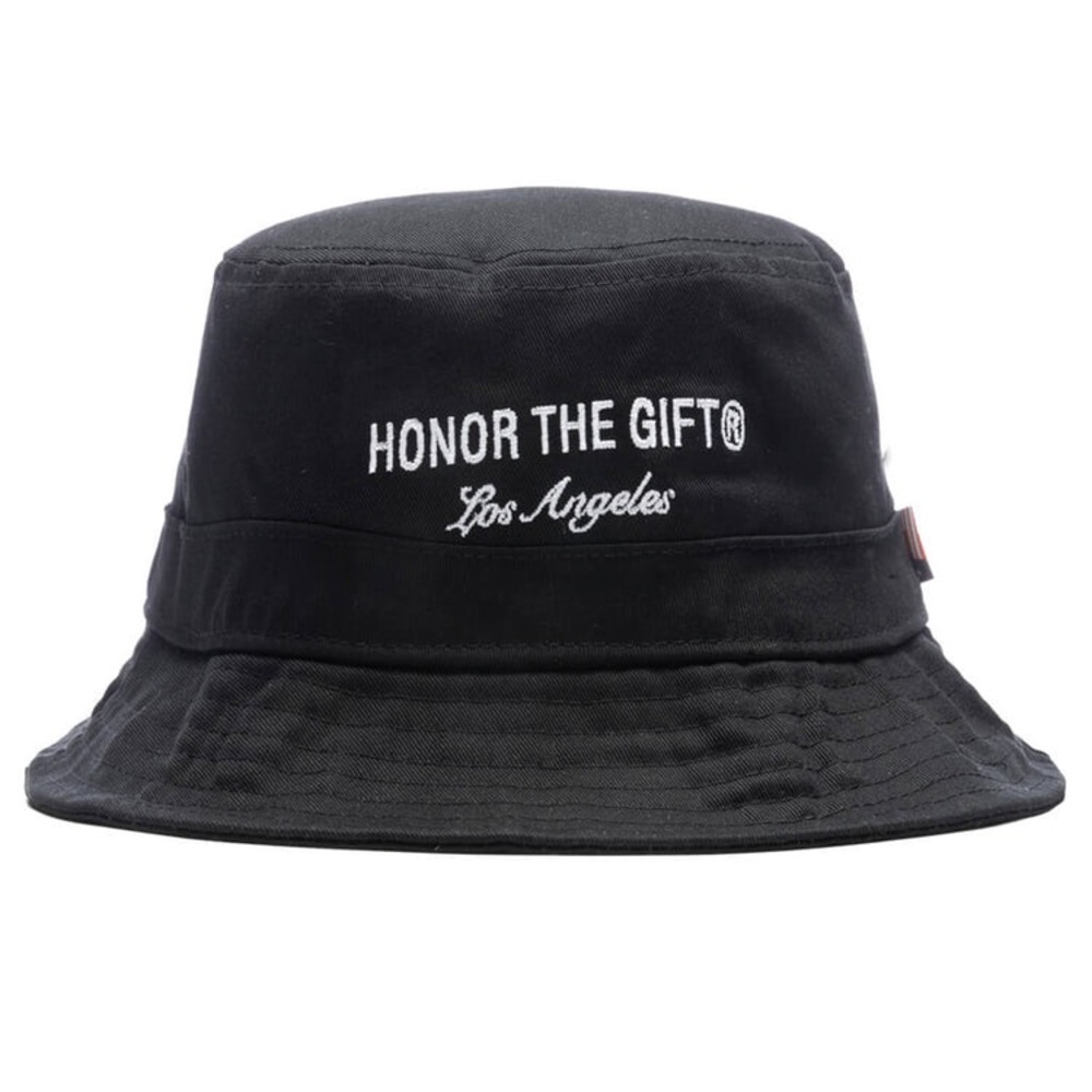 Honor The Gift Signature Bucket Hat Black Embroidered Logo NWT